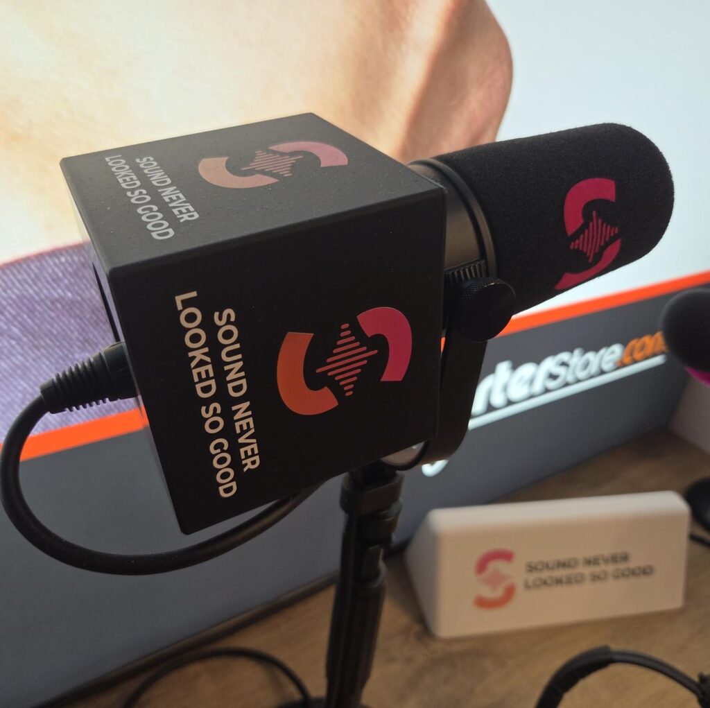Shure MV7 microfoonflag bedrukt